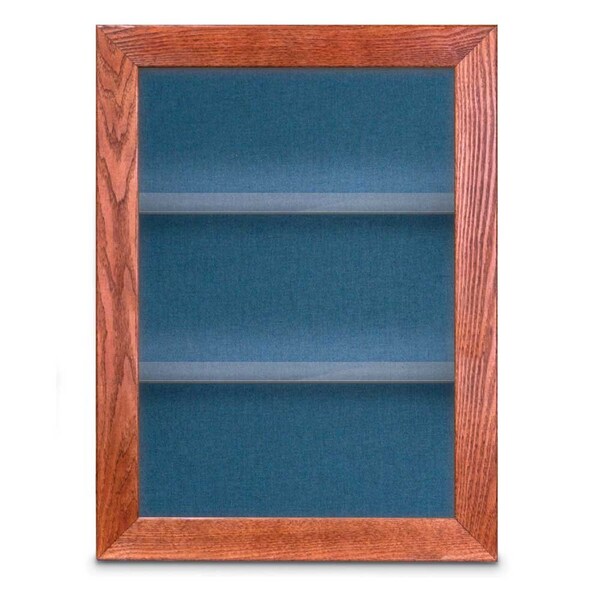 Outdoor Enclosed Combo Board, 42"x32", Black Frame/White Porc & Burgundy